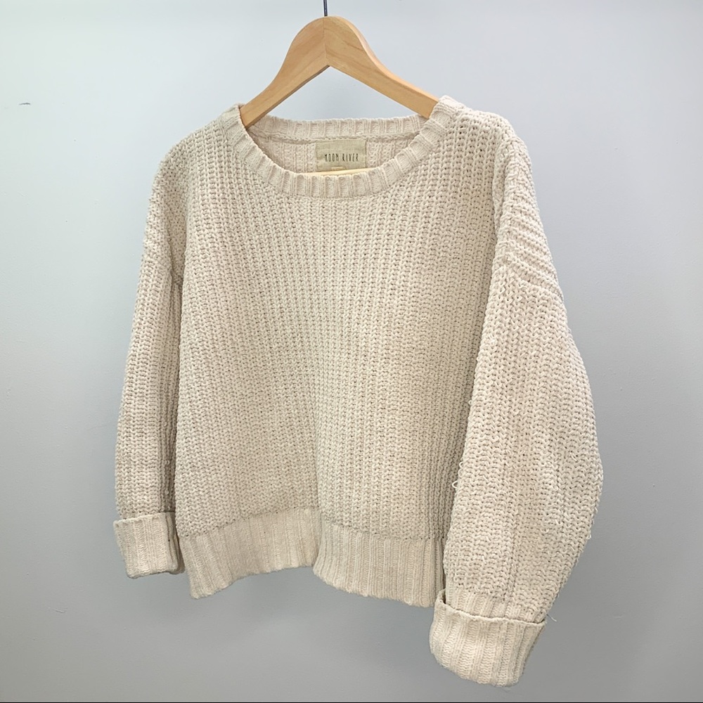 moon river // ivory chunky knit sweater